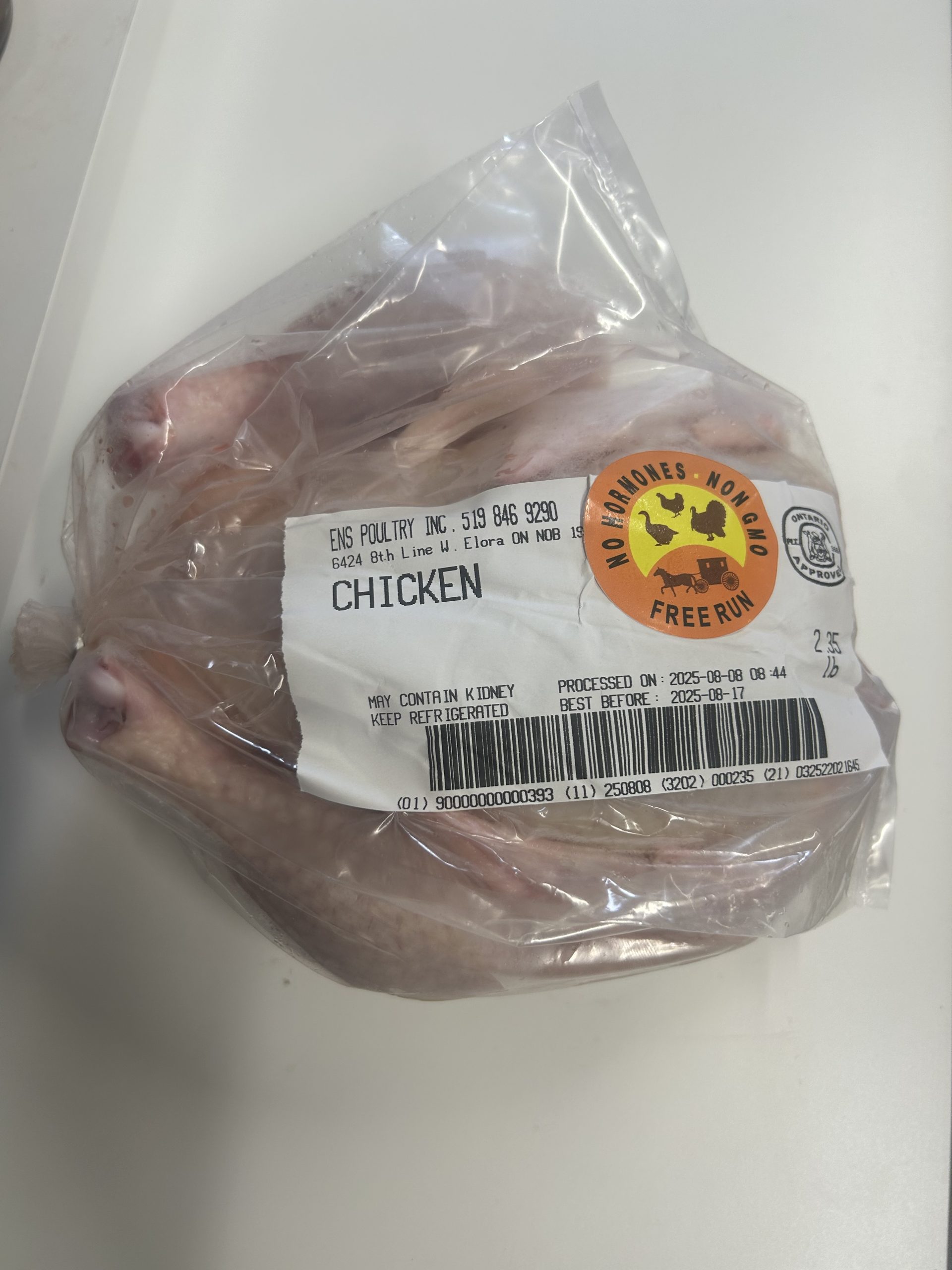 Whole Free Run Chicken